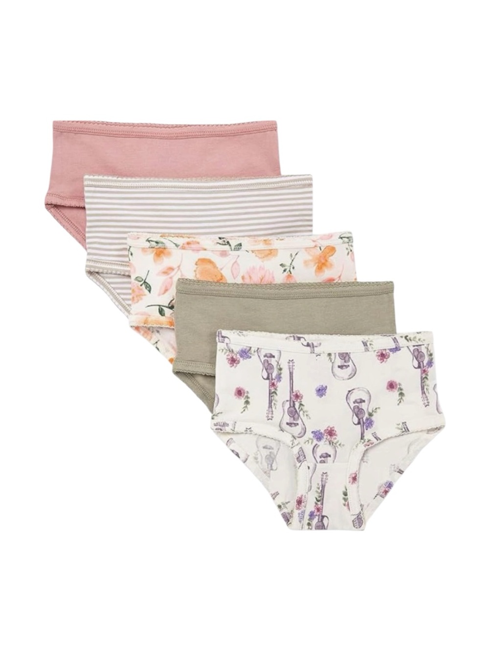 Burt’s Bees Baby Girls 5-Pack Organic Cotton Briefs  | 2T/3T | NWT